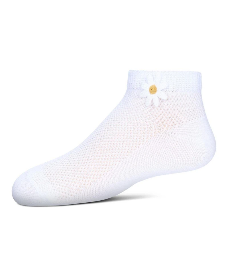 Memoi Girls' Welt Applique Anklet Socks