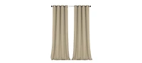 GoodGram 2 Pack: Hotel Thermal Grommet 100% Blackout Curtains