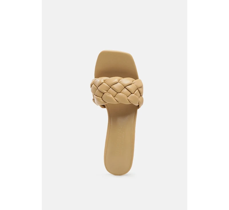 Woven Strap Spool Heel Sandals Women