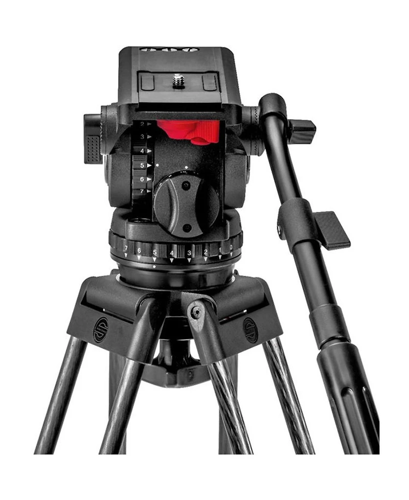 Sachtler Video 18 S2 Fluid Head with Eng 2 Carbon Fiber Tripod and Mid-Level Spreader