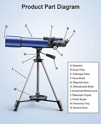 Sugift 80mm Astronomical Refractor Telescope for Beginners with 150× Magnification, Adjustable Tripod, Phone Adapter and Carry Bag