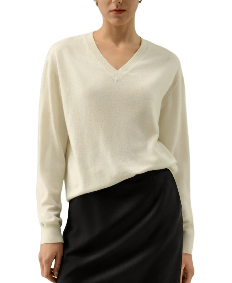 Lilysilk V-Neck Baby Cashmere Sweater