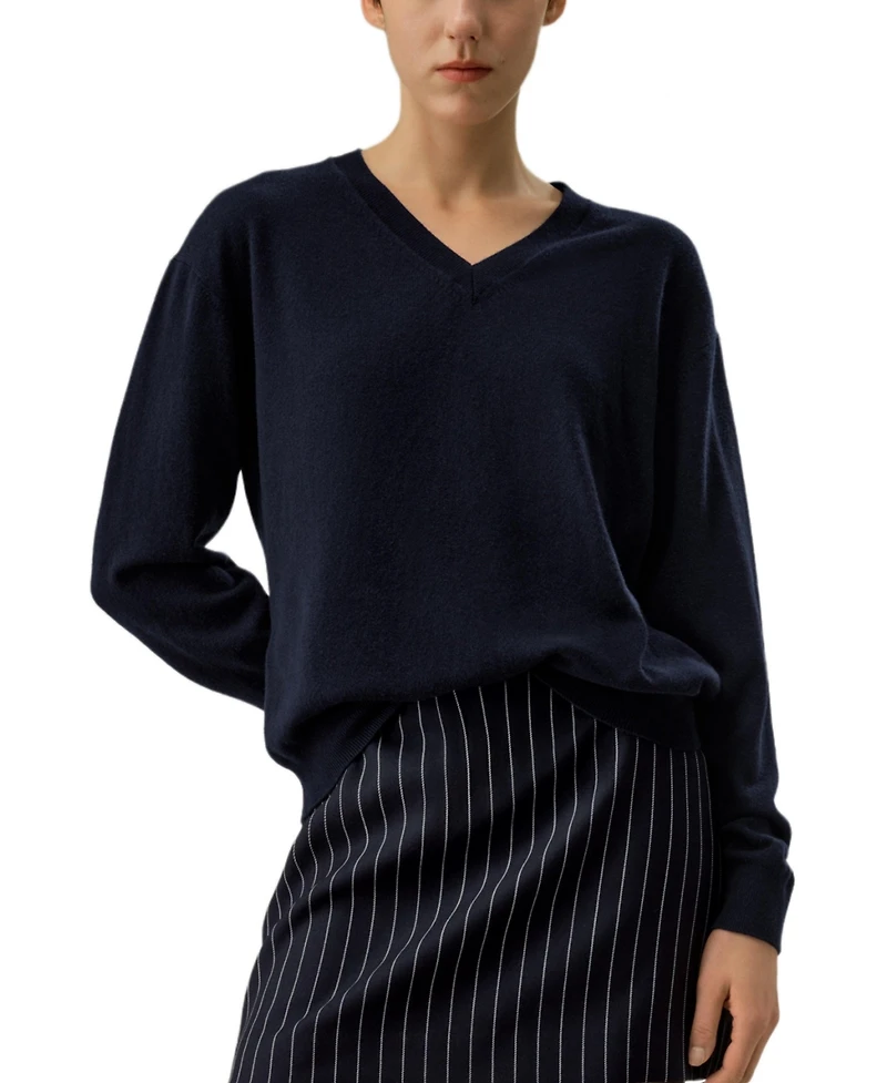 Lilysilk V-Neck Baby Cashmere Sweater