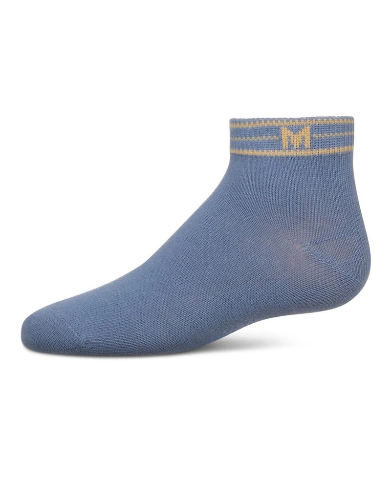 Memoi Little Girls M Multi Line Anklet Socks