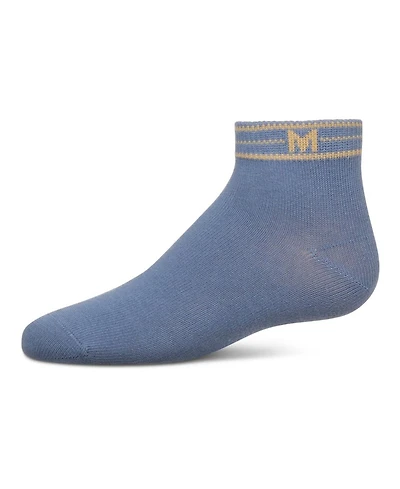 Memoi Little Girls M Multi Line Anklet Socks