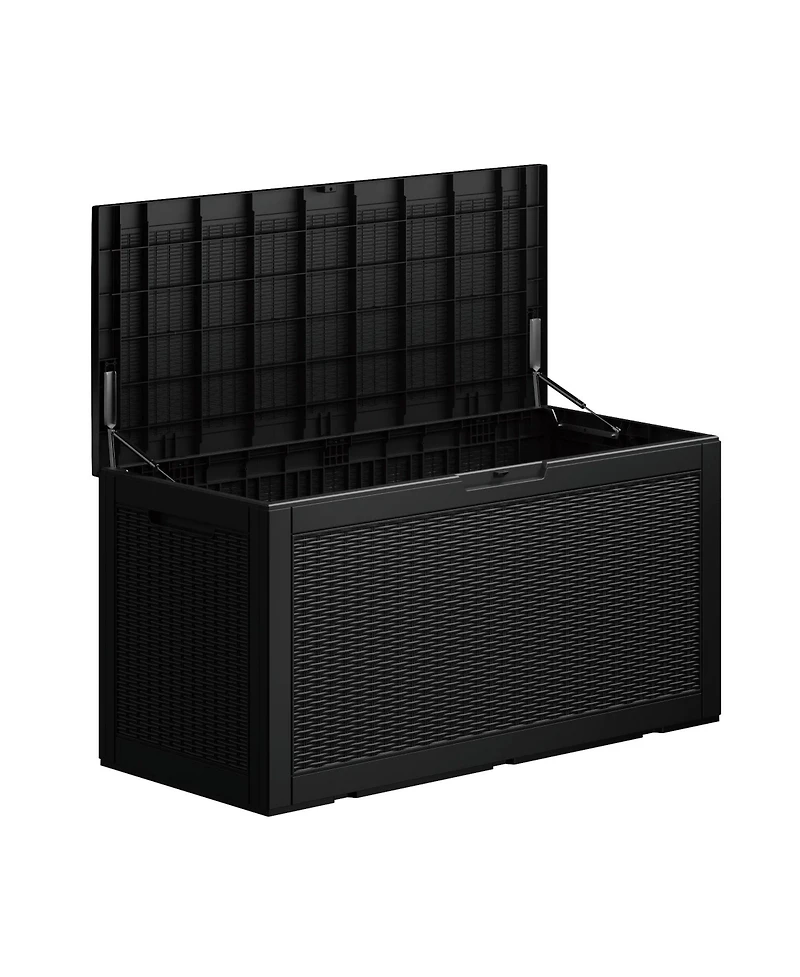 Chic Crate - 100 Gallon Water Resistant Resin Lockable Deck Box