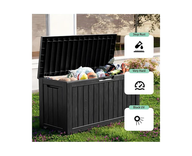 Chic Crate 75-gal Water Resistant Resin Lockable Deck Box - Light Gray