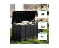 Chic Crate 75-gal Water Resistant Resin Lockable Deck Box - Light Gray