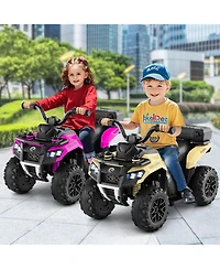 Gymax 6V Kids Ride On Atv w/ Music & Spray Function Usb Port Storage Box Toy Car