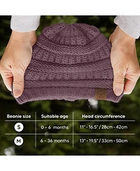 KeaBabies 3pk Warmzy Baby Beanies, 0-36 months Hats, Winter Hat for Newborn, Infant, Toddlers, Boys, Girls