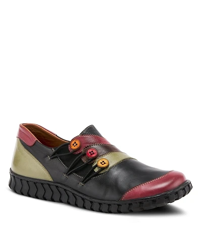 Spring Step Neeta Colorblock Leather Slip-On Shoe with Removable Insole and Flexible Comfort Sole