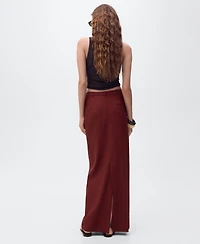Mango Women's Slit Detail Long Pencil Skirt