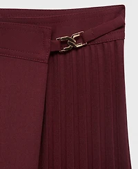 Mango Women's Pleated Crossover Skirt