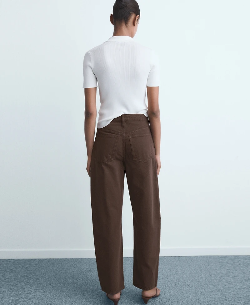 Mango Women's High-Rise Balloon Jeans