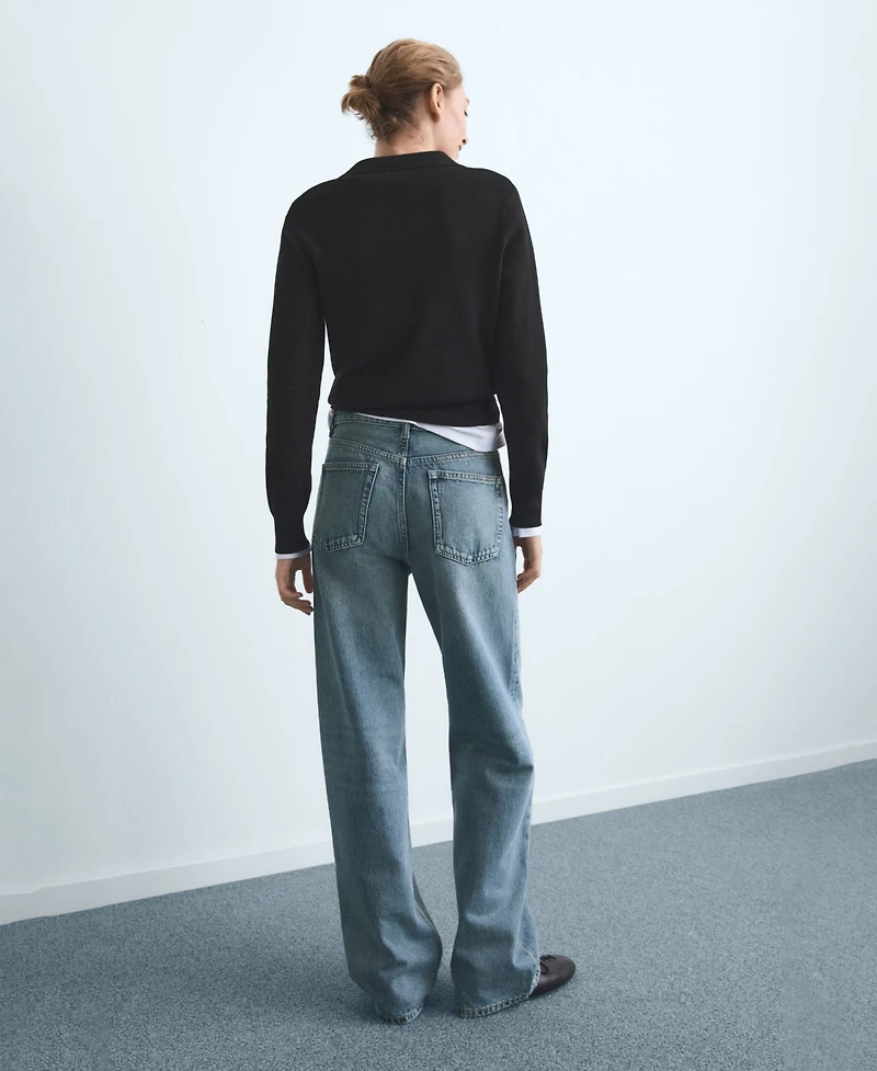 Mango Women's Miami Medium-Rise Straight-Fit Jeans