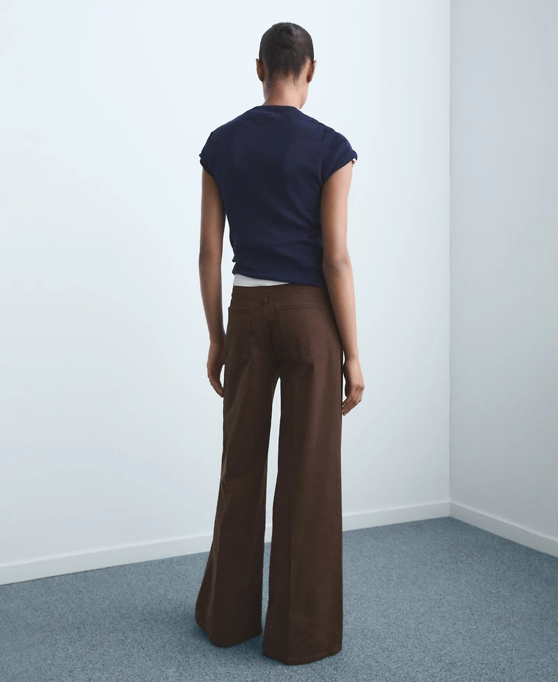 Mango Women's High-Waisted Wide-Leg Jeans