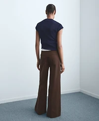 Mango Women's High-Waisted Wide-Leg Jeans