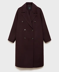 Mango Women's Handmade Oversized Wool Coat