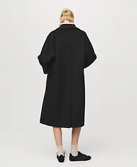 Mango Women's Handmade Oversized Wool Coat