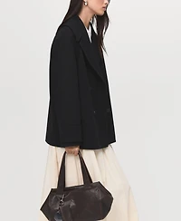 Mango Women's Double-Breasted Wool Blend Coat