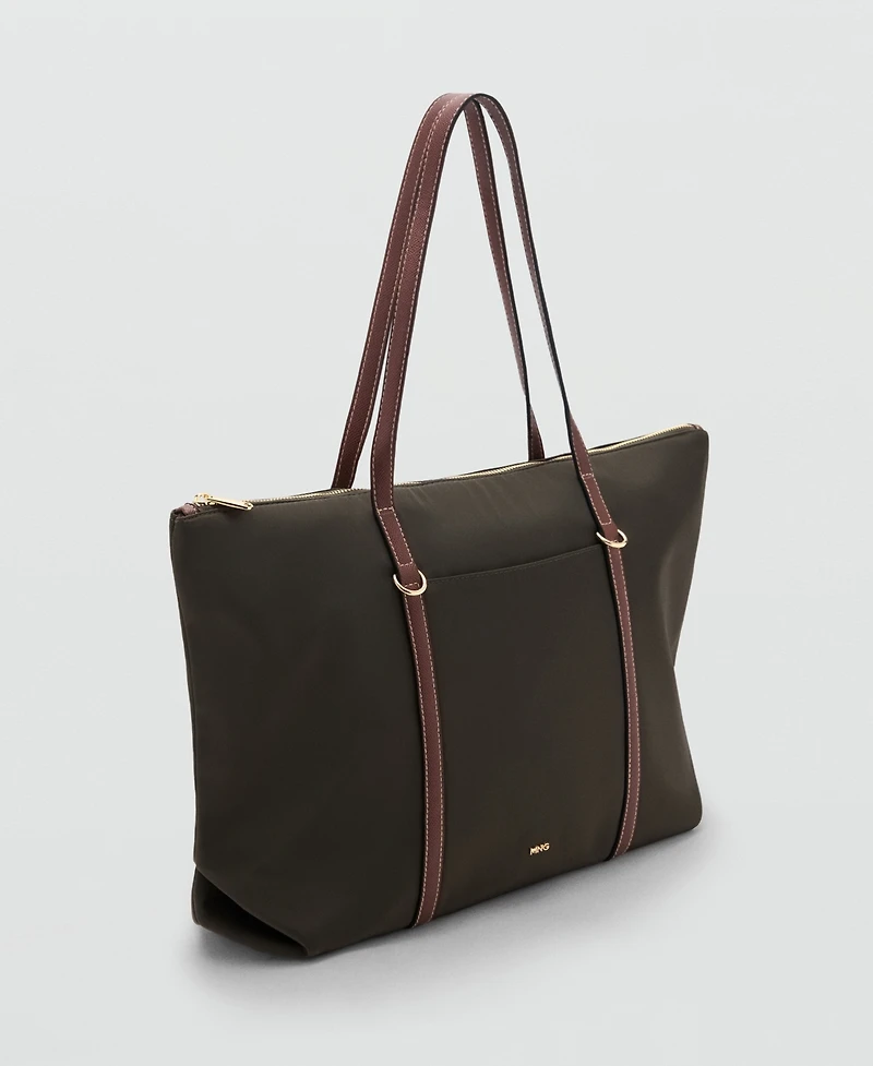 Mango Women's Double Handle Shopper Bag