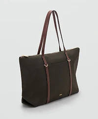 Mango Women's Double Handle Shopper Bag