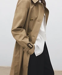 Mango Women's Belted Classic Trench Coat