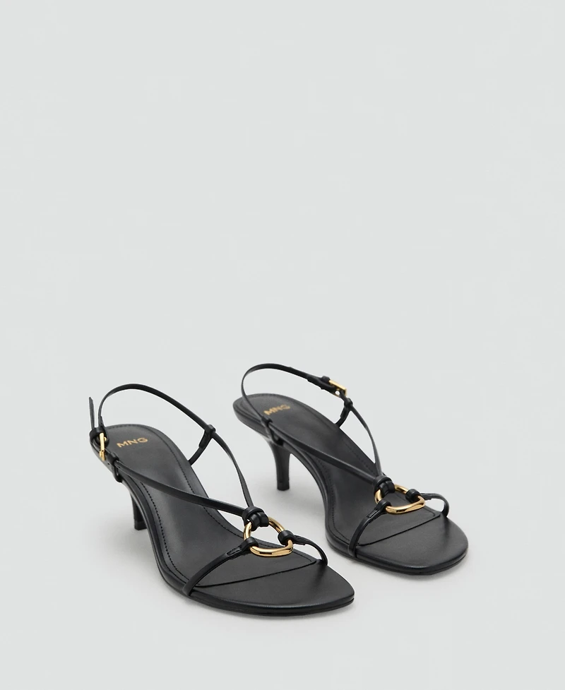 Mango Women's Hoop Detail Heeled Sandals
