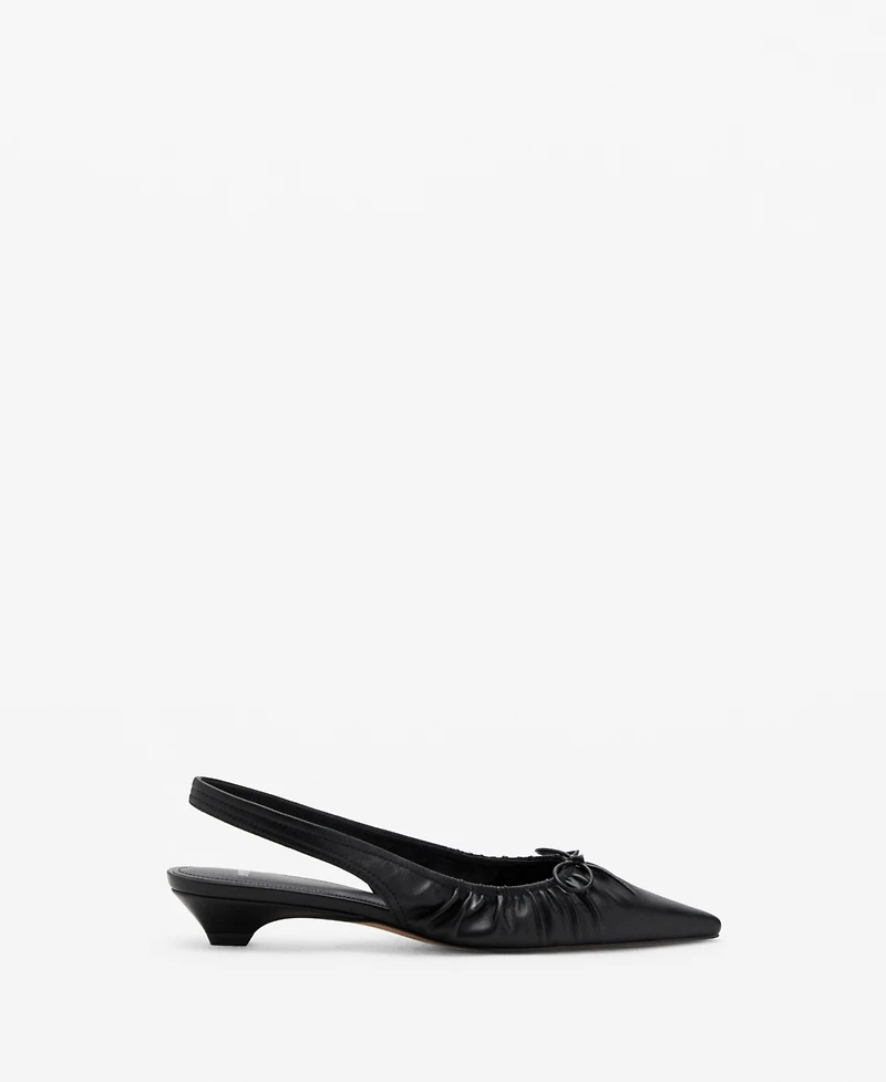 Mango Women's Ruched Bow High-Heel Shoes