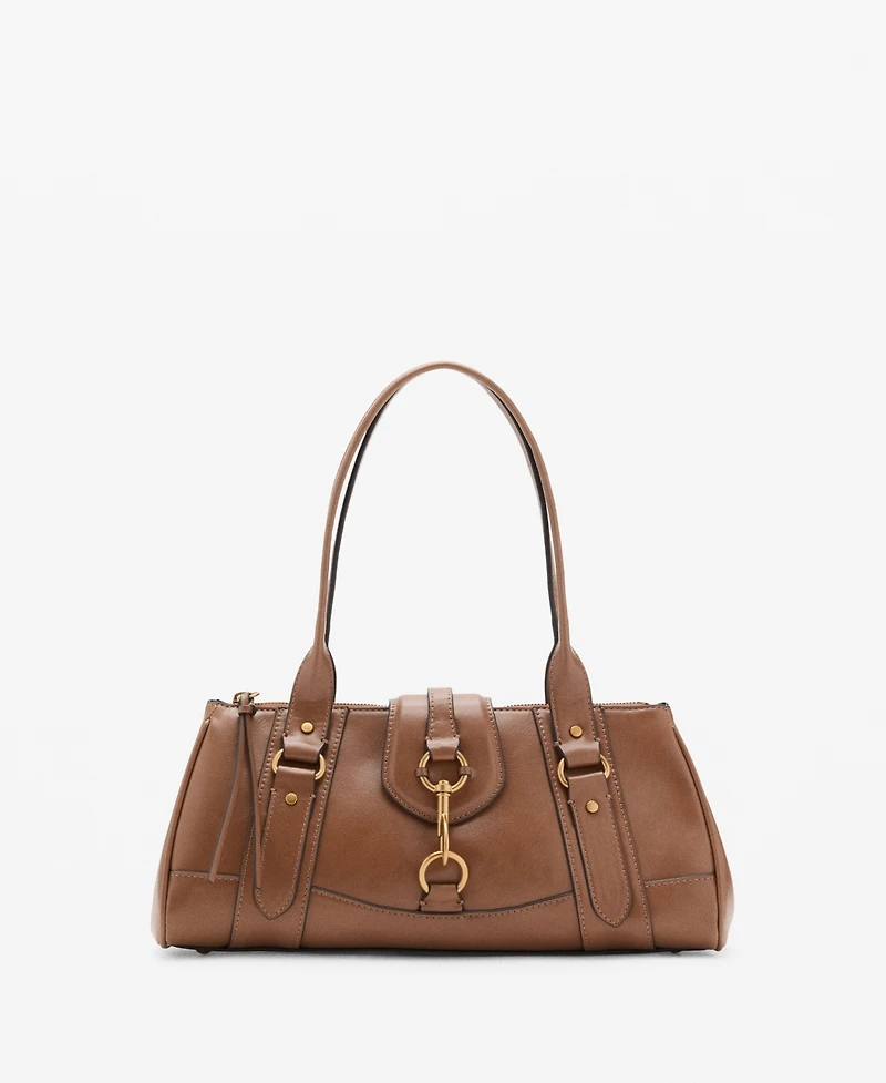 Mango Women's Snap Hook Medium Shoulder Bag