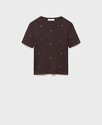 Mango Women's Rhinestones Detail Knitted Sweater