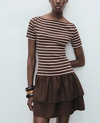 Mango Women's Mixed Striped Dress