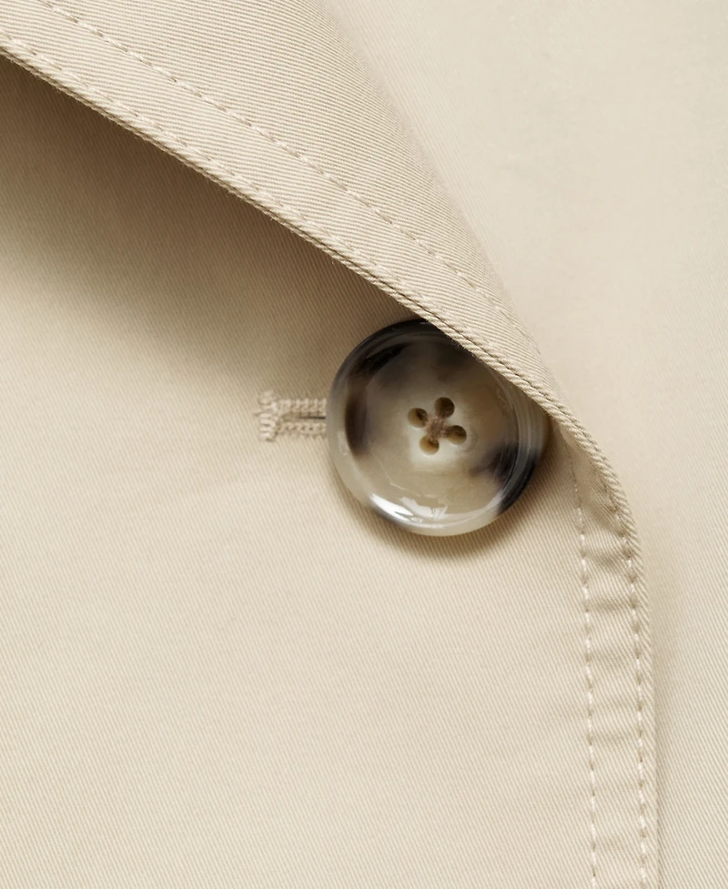 Mango Women's Double-Breasted Cropped Trench Coat