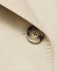 Mango Women's Double-Breasted Cropped Trench Coat