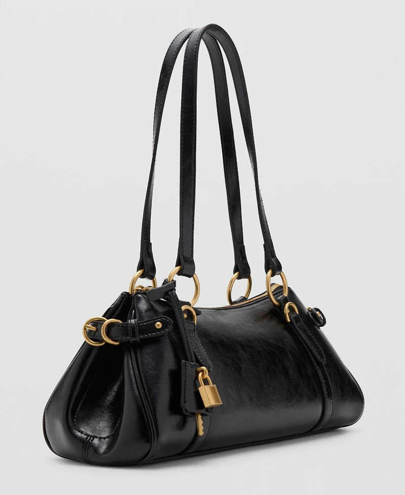 Mango Women's Charm Detail Bowling Shoulder Bag