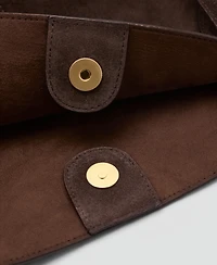 Mango Women's Suede Shopper Bag