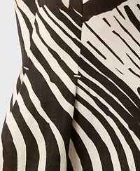 Mango Women's Zebra-Print Linen Vest