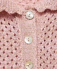Mango Women's Short-Sleeved Crochet Sweater
