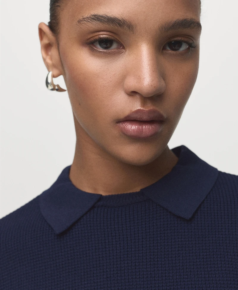 Mango Women's Shirt Collar Sweater