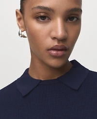 Mango Women's Shirt Collar Sweater