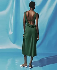 Mango Women's Open Back Midi-Dress