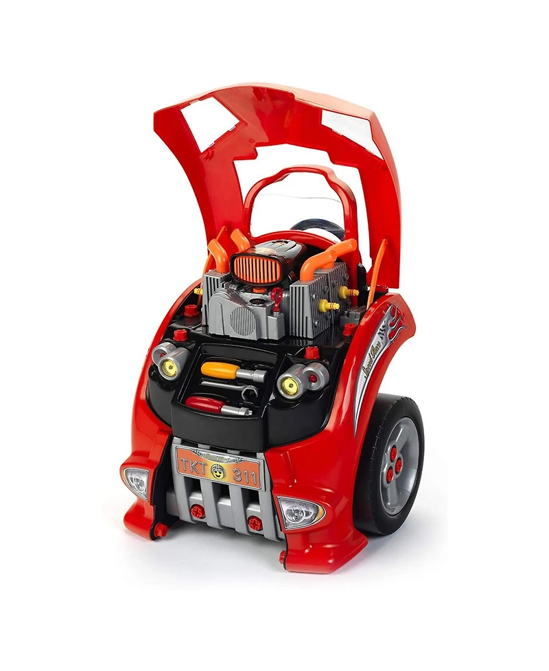 Theo Klein Interactive Toy Car and Engine Service Maintenance Station Play Set