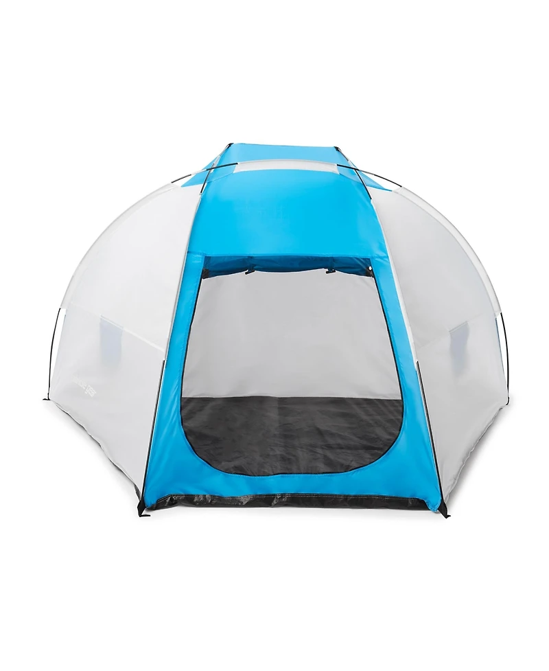 Tahoe Gear Cruz Bay Summer Sun Shelter and Beach Shade Tent Canopy, Blue & White