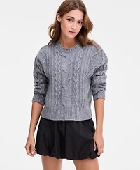Bar Iii Women's Cropped Cable-Knit Sweater