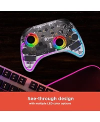 RadioShack Wireless Game Controller With Digital Buttons, 4 speed Vibration, for Pc, Switch, iOS & Android with Usb C Charger– 2606065