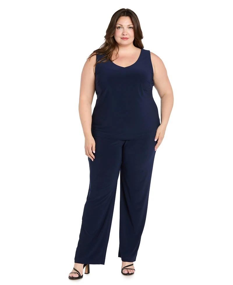 R & M Richards Plus 3-Piece. Top, Jacket, and Pants Set