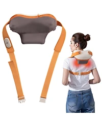 Cordless Neck & Shoulder Massager with Heat, 3 Modes & Rechargeable Battery for Full Body Relief