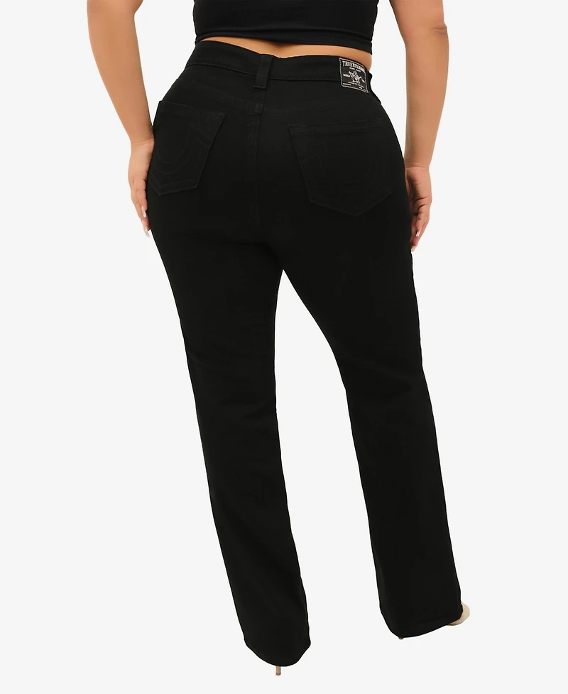 True Religion Plus Billie Straight Mid Rise Jeans