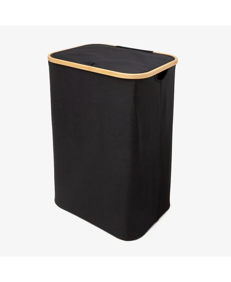 Qualiazero 87L Single Hamper with Removable Bag - Black