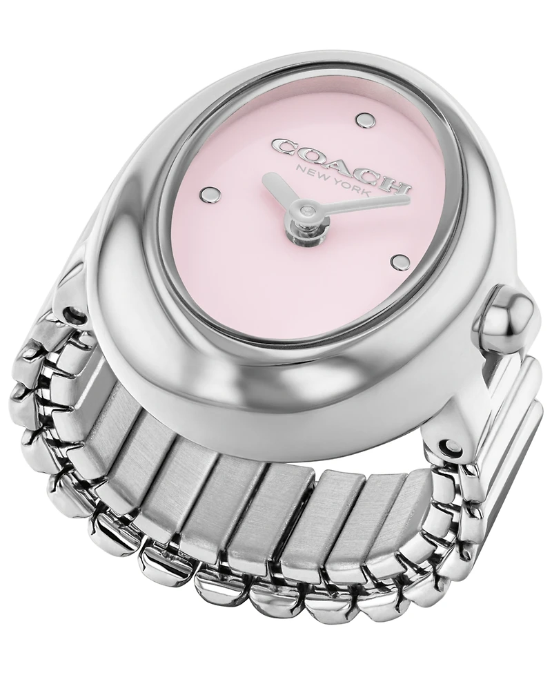 Coach Women's Sammy Silver Tone Stainless Steel Ring Watch, 18mm
